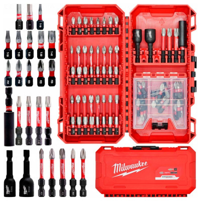 Біти Milwaukee Shockwave, сталь, кейс, набір 70шт Біти Milwaukee Shockwave, сталь, кейс, набір 70шт