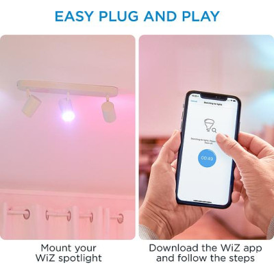 WiZ Світильник точковий накладний розумний IMAGEO Spots, 3х5W, 2200-6500K, RGB, Wi-Fi, білий