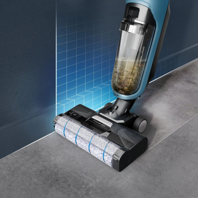 Пилосос Rowenta безпровідний миючий X-Clean 2, 120Вт, конт пил -0.44л, конт для води-0.73л, автон. робота до 35хв, вага-5кг, НЕРА, чорно-блакитний