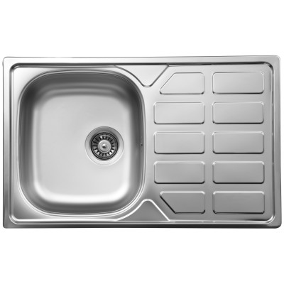 Мийка кухонна Deante Soul, нерж.сталь, прямокут., з крилом, 780х490х160мм, чаша - 1, накладна, нерж Мийка кухонна Deante Soul, нерж.сталь, прямокут., з крилом, 780х490х160мм, чаша - 1, накладна, нерж
