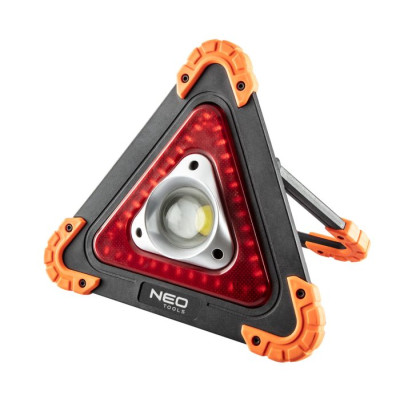 Neo Tools Прожектор на батарейках, трикутний, ААх4, 22x220x45мм , 800лм, 10Вт, 3 функції освітлення, біле/червоне світло Neo Tools Прожектор на батарейках, трикутний, ААх4, 22x220x45мм , 800лм, 10Вт, 3 функції освітлення, біле/червоне світло