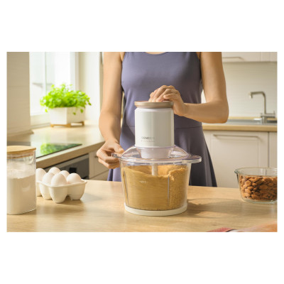 Подрібнювач Sencor, 800 Вт, 6 лез, чаша-3 л., скло, білий