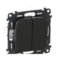 Перемикач 2-клавішний Legrand Valena Allure, автоматичні клеми, антрацит