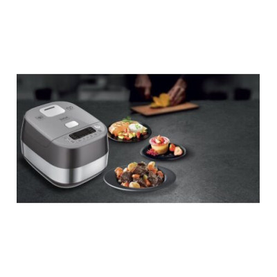 Мультиварка Tefal Expert Cook Induction, 1200Вт, чаша-5л, електронне керув., пластик, сірий