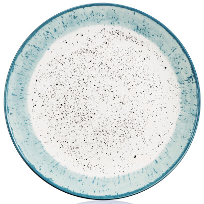 Тарелка обеденная ARDESTO Siena, 27см, фарфоровая, бело-голубой