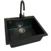 Набір кухонний Adamant Univer, штучний камінь, квадрат, без крила, 560х500х200мм, чаша - 1, врізна, чорний + змішувач + дозатор + ополіскувач склянок + коландер Набір кухонний Adamant Univer, штучний камінь, квадрат, без крила, 560х500х200мм, чаша - 1, врізна, чорний + змішувач + дозатор + ополіскувач склянок + коландер