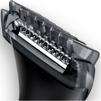 Тример Philips Multigroom series 1000, для бороди і вусів, 1хАА, насадок-4, сталь, чорний Тример Philips Multigroom series 1000, для бороди і вусів, 1хАА, насадок-4, сталь, чорний