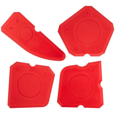 Topex Шпателі, набір 4шт, пластмаса на базі силікону, профільовані краї Topex Шпателі, набір 4шт, пластмаса на базі силікону, профільовані краї