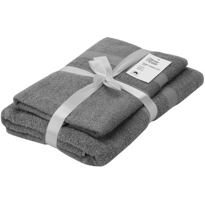 Набір рушників махрових ARDESTO Splendid 50х90см, 70х140см, 2шт, 100% бавовна, сірий Набір рушників махрових ARDESTO Splendid 50х90см, 70х140см, 2шт, 100% бавовна, сірий
