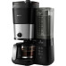 Philips Кофеварка капельная All-in-1 Brew, 1.25л, зерно+молотый, дисплей, подогрев кофейника, кофемолка, черный