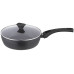 Сковорода глибока з кришкою ARDESTO Gemini Livorno, 24см, алюміній, чорний