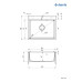 Мийка кухонна Deante Andante, граніт, прямокутник, без крила, 600х520х210мм, чаша - 1, накладна, графіт Мийка кухонна Deante Andante, граніт, прямокутник, без крила, 600х520х210мм, чаша - 1, накладна, графіт