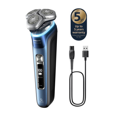 Бритва електр. Philips Series i9000 Prestige SkinIQ,  бритв.головок-3, Li-Ion, сух.+волог., індикатор заряду, твердий чохол, синій