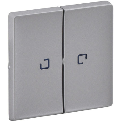 Клавіша 2-клавішного вимикача з підсвічуванням Legrand Valena LIFE, IN*MATIC, алюміній Клавіша 2-клавішного вимикача з підсвічуванням Legrand Valena LIFE, IN*MATIC, алюміній