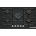 Варильна поверхня Bosch газова на склі, 75см, чавун, чорний