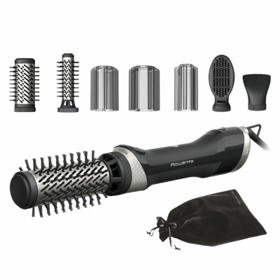 Фен-щітка Rowenta Renewal Brush Active, 1000Вт, 3 режими, іоніз-я, хол. обдув, оберт. насадка, 5 насадок, кераміка, чорний Фен-щітка Rowenta Renewal Brush Active, 1000Вт, 3 режими, іоніз-я, хол. обдув, оберт. насадка, 5 насадок, кераміка, чорний