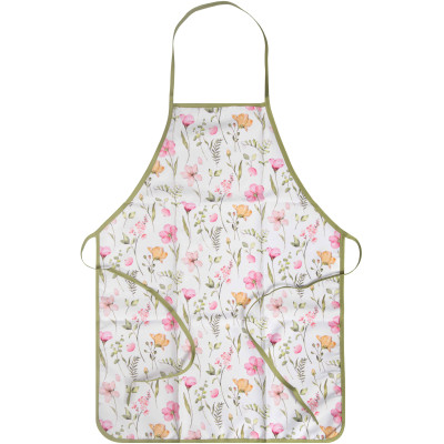 Фартух ARDESTO Spring flowers 60х80см, 100% поліестер, білий