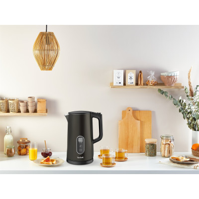 Електрочайник Tefal Digital 1.7л, з подвійними стінками, 5 темп.реж, чорний