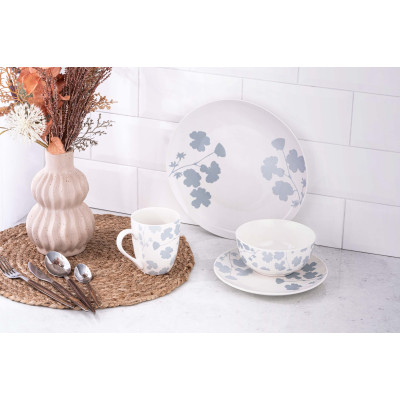 Тарілка десертна ARDESTO Capri, 19.2см, порцеляна, біло-блакитний