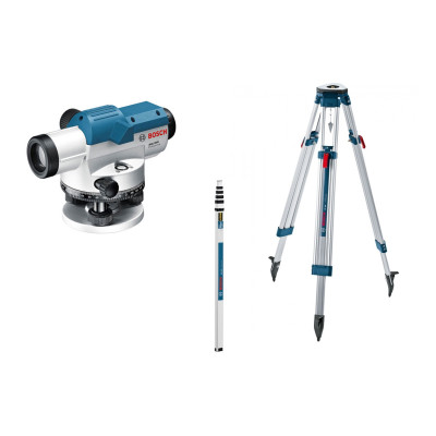 Bosch Нівелір оптичний GOL 26 D, до 100м, ±1.6мм/30м, зум х26, + BT160 + GR500,1.5кг