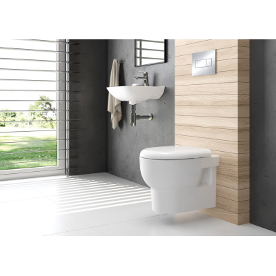 Унітаз підвісний Deante Avis безобідковий, сидіння в комплекті, білий Унітаз підвісний Deante Avis безобідковий, сидіння в комплекті, білий