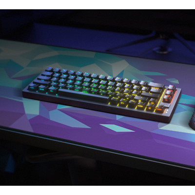 Клавіатура механічна Xtrfy K5 68Key, Kailh Red, USB-A, EN/UA, Hot-swap, RGB, Чорний