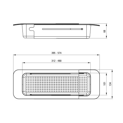 Корзина Deante, 134х68х395мм, для сушки овочів для фруктів, чорна Корзина Deante, 134х68х395мм, для сушки овочів для фруктів, чорна