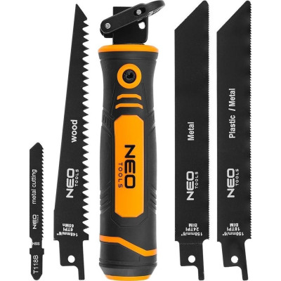 Пила садова Neo Tools тримач, 15см, 24 TPI, 18 TPI, 6 TPI, двокомпонентне руків'я, 0.182кг Пила садова Neo Tools тримач, 15см, 24 TPI, 18 TPI, 6 TPI, двокомпонентне руків'я, 0.182кг