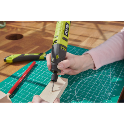 Шлифмашина шлифовально-гравировальная аккумуляторная Ryobi USB Lithium RRT4-120GA15 4В 1х2А-ч, 15 аксессуаров 0.23кг