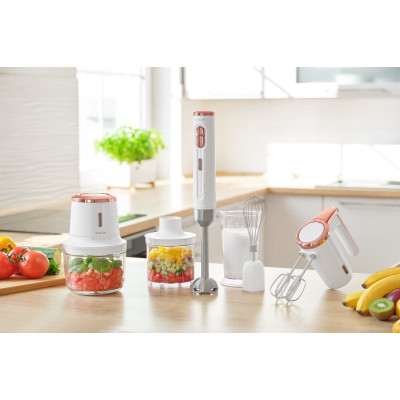 Sencor Міксер ручний Accu technology, 50Вт, насадки -2, безпровідний, USB-C, білий