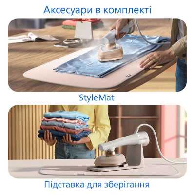 Відпарювач-праска Philips OneTurn, 1800Вт, 200мл, паровий удар -90гр, поворот для зміни типу девайса, алюміній, білий Відпарювач-праска Philips OneTurn, 1800Вт, 200мл, паровий удар -90гр, поворот для зміни типу девайса, алюміній, білий