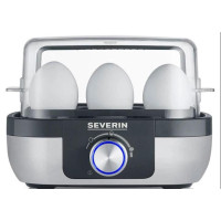 Яйцеварка Severin 420Вт, механічне керування, на 6 яєць, звуковий, сигнал, пластик, сіро-чорний