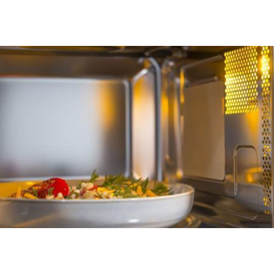 Gorenje Мікрохвильова піч вбудовувана, 25л, електр. управл., 900Вт, гриль, дисплей, інвертор, чорний