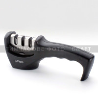 Точилка для ножів ARDESTO Gemini, 20.5x5.5x7.5см, вольфрамовий сплав, пластик, чорний Точилка для ножів ARDESTO Gemini, 20.5x5.5x7.5см, вольфрамовий сплав, пластик, чорний