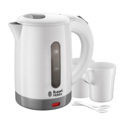 Электрочайник Russell Hobbs Travel 0.85л, пластик, белый