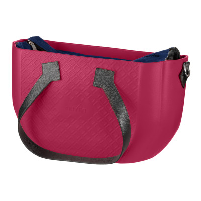 Сумка Nuvita MyMia ручки шкіра, малиново-чорний