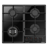 Варильна поверхня Hansa газова, 59см, чавун, чорний Варильна поверхня Hansa газова, 59см, чавун, чорний