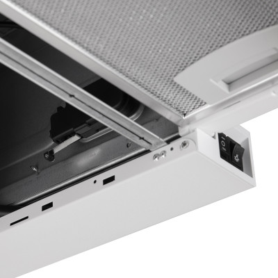 Витяжка Ardesto телескопічна, метал, 60см, 450м3ч, метал, 2х1Вт LED, кнопкове, білий