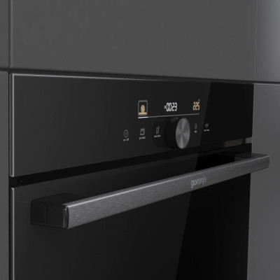 Электрический духовой шкаф Gorenje, 77 л, A+, пар, дисплей, IconTouch, черный