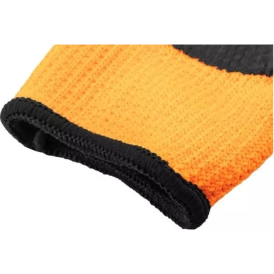 Neo Tools Рукавички робочі, латексне покриття, поліестер, р.8, помаранчево чорні Neo Tools Рукавички робочі, латексне покриття, поліестер, р.8, помаранчево чорні