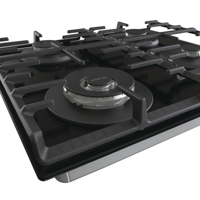 Варильна поверхня Gorenje газова на склі, 60см, чавун, чорний Варильна поверхня Gorenje газова на склі, 60см, чавун, чорний