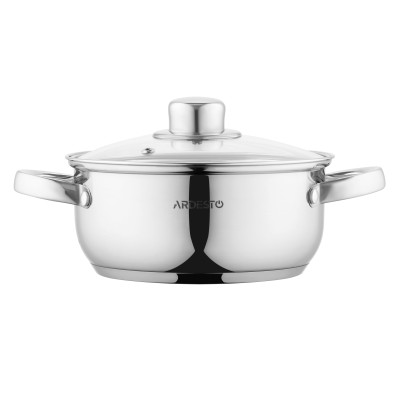 Каструля ARDESTO Gemini Gourmet, скляна кришка, 1.8 л, нержавіюча сталь Каструля ARDESTO Gemini Gourmet, скляна кришка, 1.8 л, нержавіюча сталь
