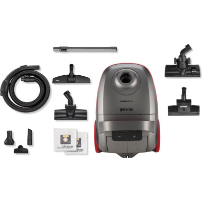 Gorenje Пилосос мішковий, 700Вт, 3л, HEPA, щітка Xpand Zone, turbo brush, телескоп, чорний графіт