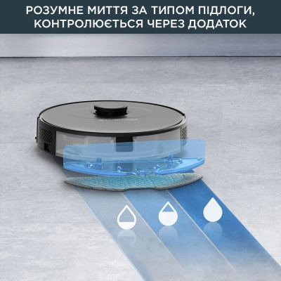 Робот-пилосос Rowenta X-Plorer Serie 75 S, h=9.5см, вологе прибирання, конт пил -0.4л, вода -0.3л, автон. робота до 120хв, НЕРА, управління через смартфон, чорний Робот-пилосос Rowenta X-Plorer Serie 75 S, h=9.5см, вологе прибирання, конт пил -0.4л, вода -0.3л, автон. робота до 120хв, НЕРА, управління через смартфон, чорний