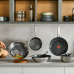 Сковорода ВОК  Tefal Emotion+, 28см, нержавіюча сталь, бакеліт, чорний
