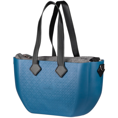 Сумка Nuvita MyMia ручки еко-шкіра, килимок, ремені для коляски, синьо-чорний