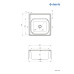 Мийка кухонна Deante Techno, нерж.сталь, кадратна, без крила, 380х390х150мм, чаша - 1, накладна, нерж