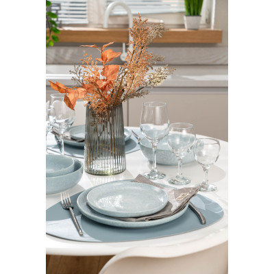 Тарелка суповая ARDESTO Loreto, 1150мл, 20см, фарфоровая, голубой