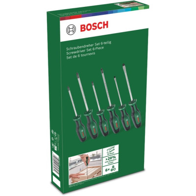 Викрутка Bosch SL 4, 6.5мм, PH1х100мм, PH2х125мм, PZ1х100мм, PZ2х125мм набір 6шт