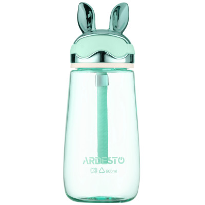 Пляшка для води ARDESTO Bunny 600мл, пластик, зелений Пляшка для води ARDESTO Bunny 600мл, пластик, зелений